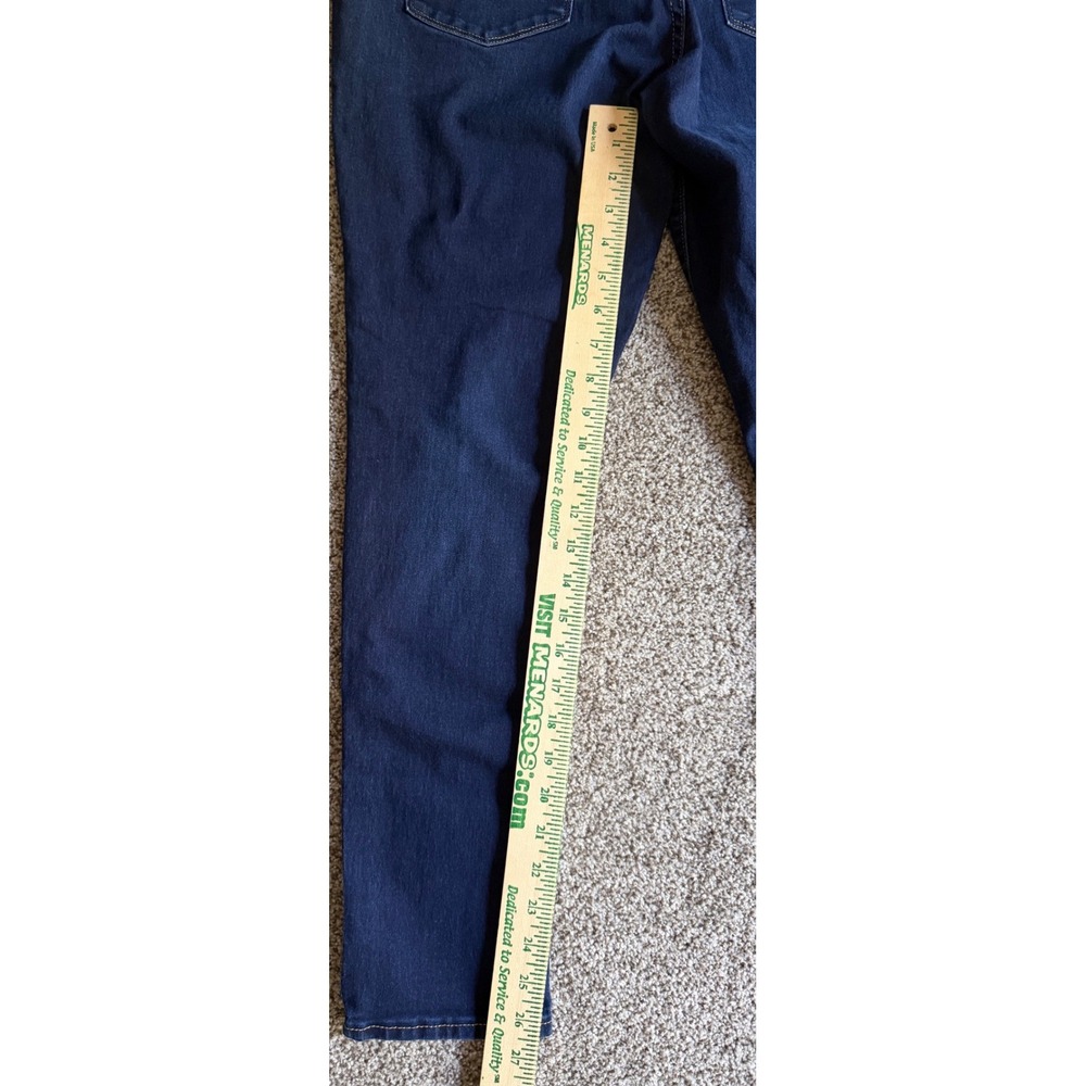 Levis 711 Skinny Jeans Womens 32 Dark Wash Blue Denim Mid Rise Stretch WaterLess - Picture 10 of 10